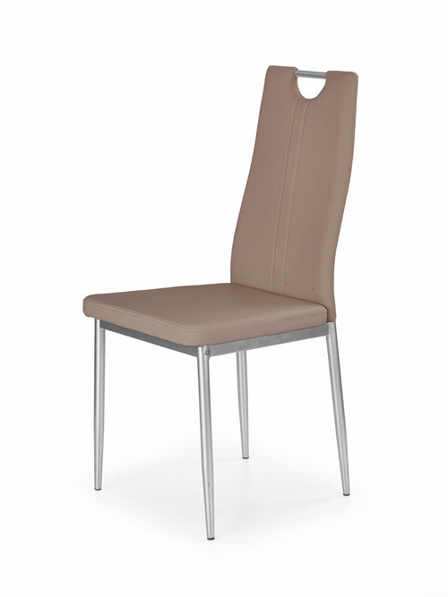 Sedia da pranzo in ecopelle K202 Cappuccino