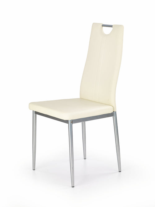Sedia da pranzo in ecopelle K202 Crema