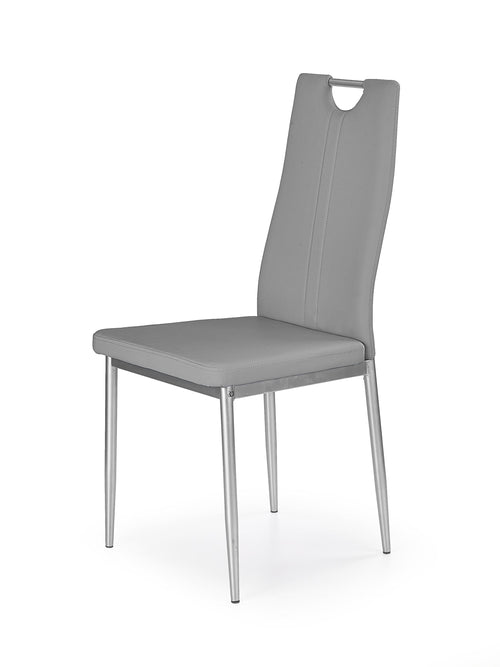 Sedia da pranzo in ecopelle K202 Grigio