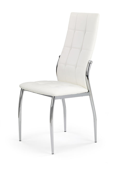 Sedia da pranzo in ecopelle K209 Bianco