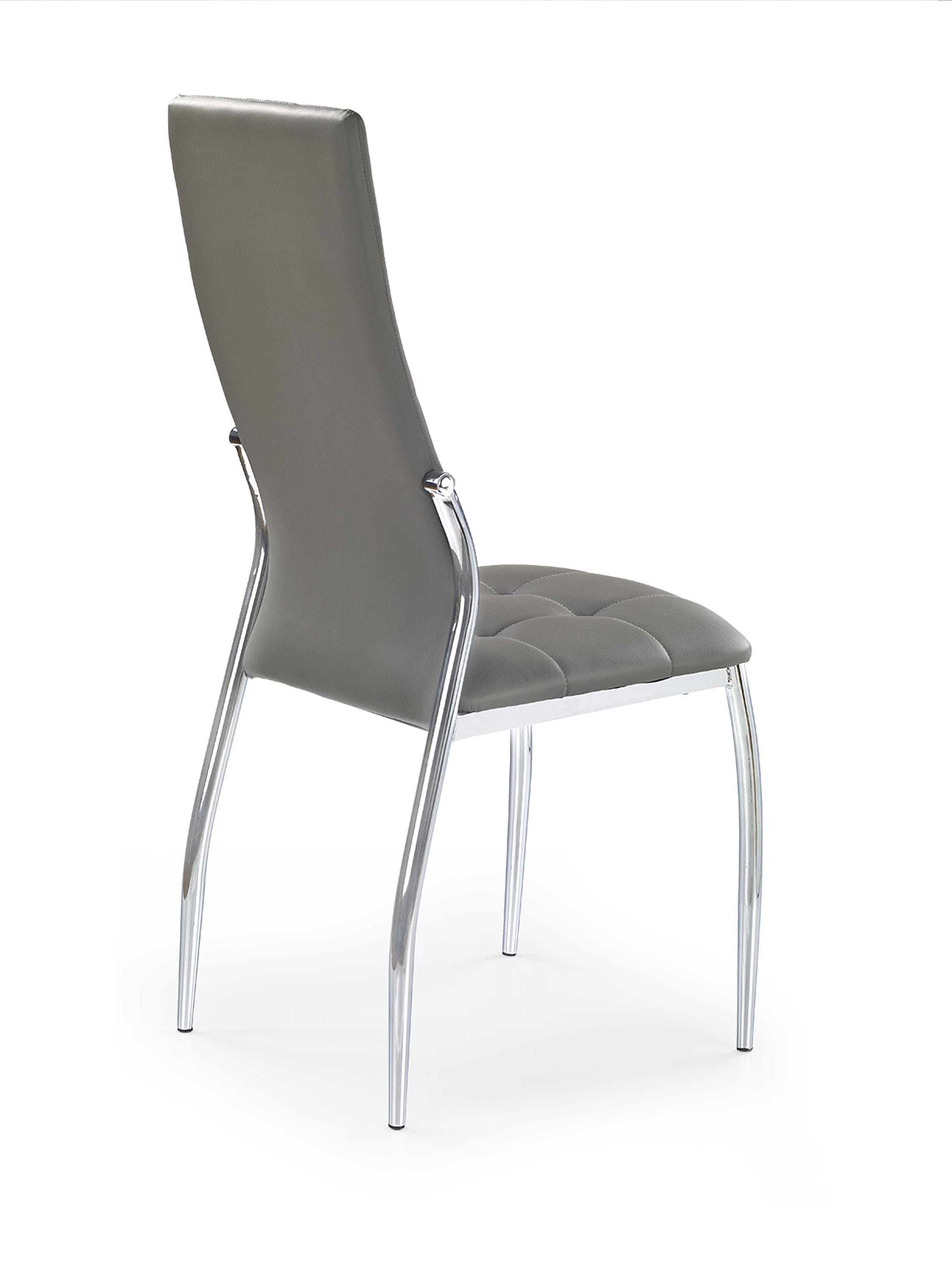 Sedia da pranzo in ecopelle K209 Grigio (1)