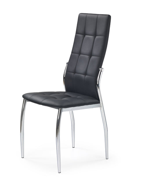 Sedia da pranzo in ecopelle K209 Nero