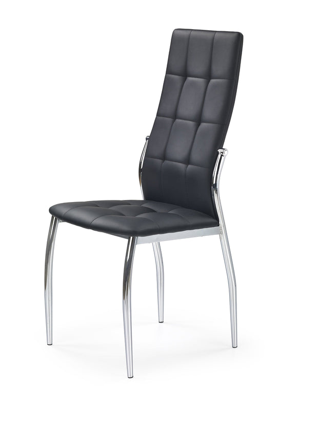 Sedia da pranzo in ecopelle K209 Nero