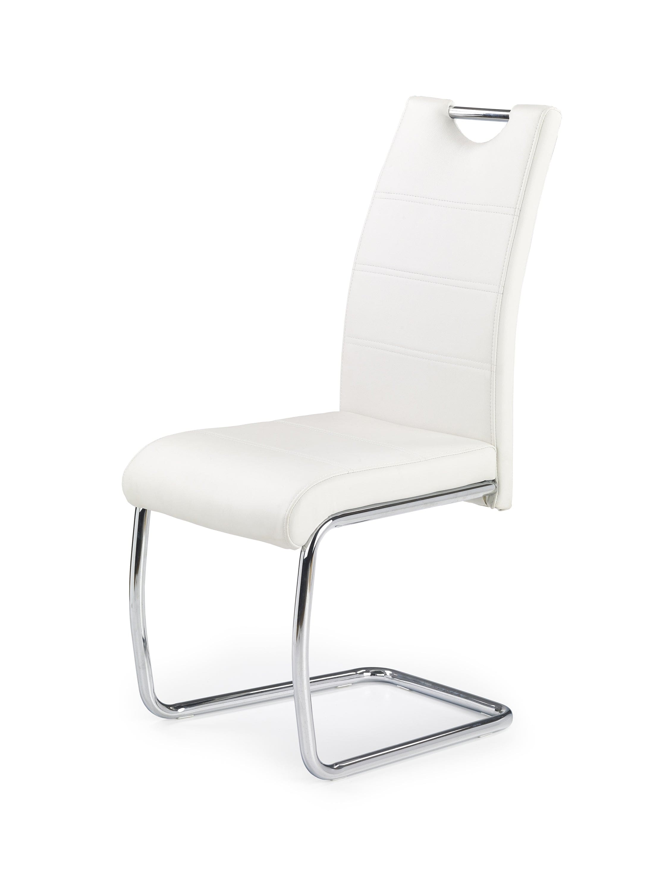Sedia da pranzo in ecopelle K211 Bianco