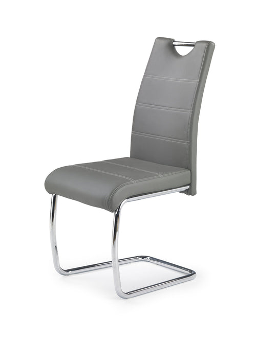 Sedia da pranzo in ecopelle K211 Grigio