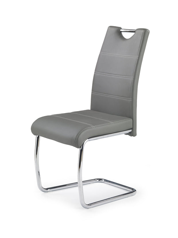 Sedia da pranzo in ecopelle K211 Grigio