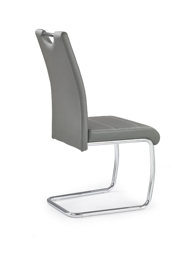 Sedia da pranzo in ecopelle K211 Grigio (1)
