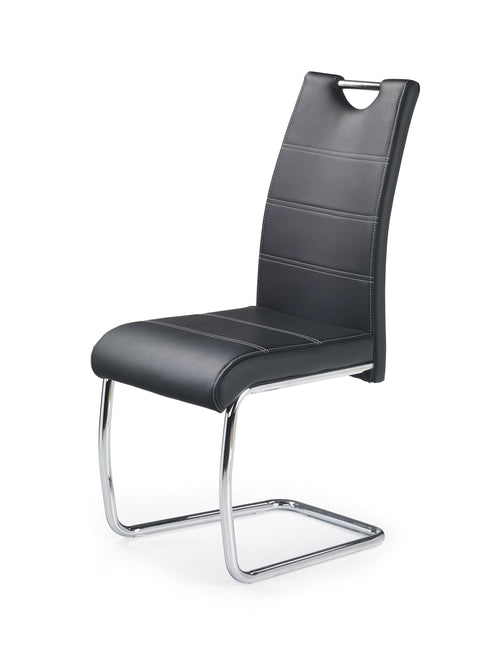 Sedia da pranzo in ecopelle K211 Nero