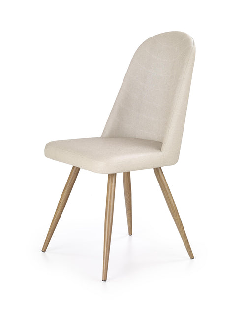 Sedia da pranzo in ecopelle K214 Crema