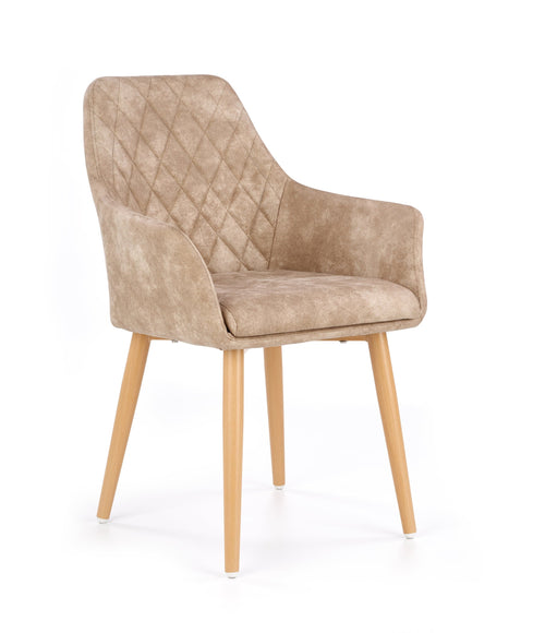 Sedia da pranzo in ecopelle K287 Beige