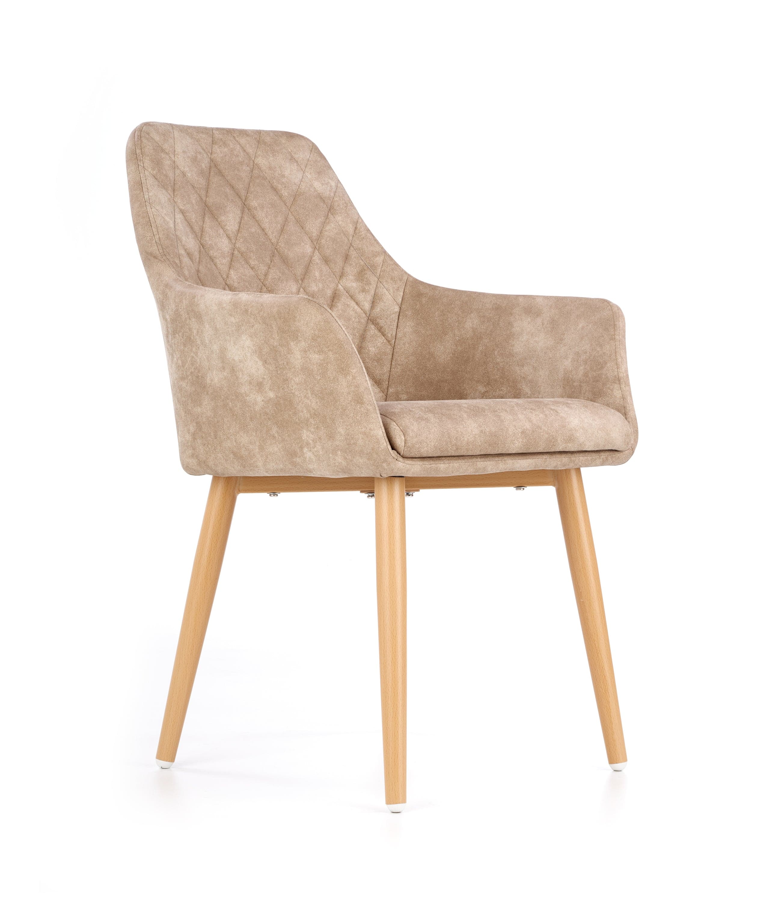 Sedia da pranzo in ecopelle K287 Beige (2)