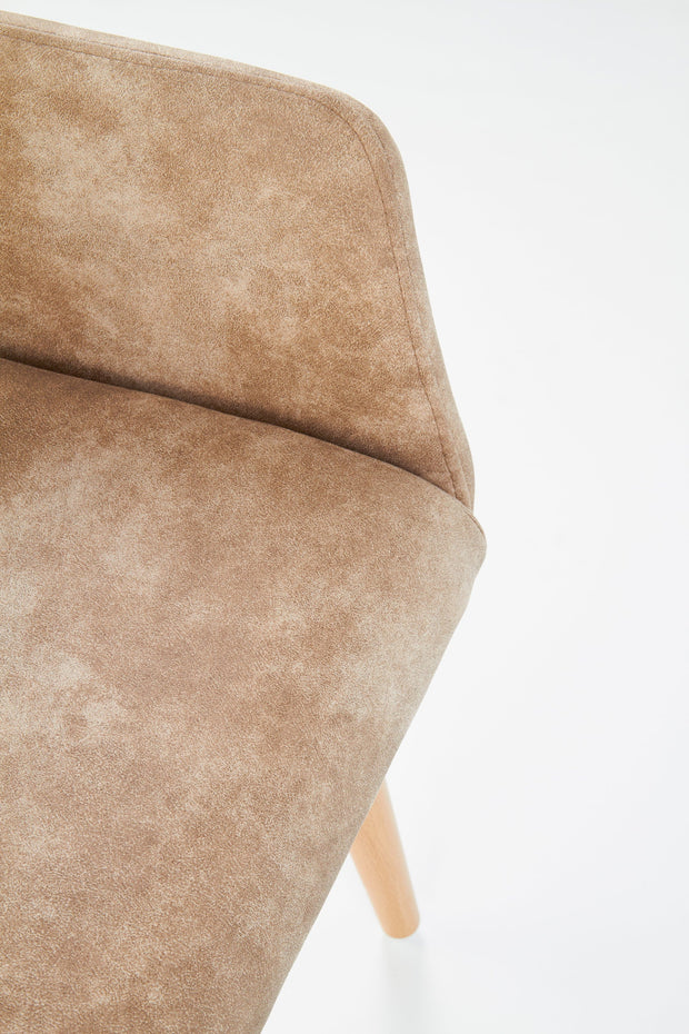 Sedia da pranzo in ecopelle K287 Beige (4)
