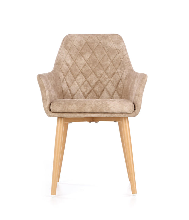 Sedia da pranzo in ecopelle K287 Beige (5)