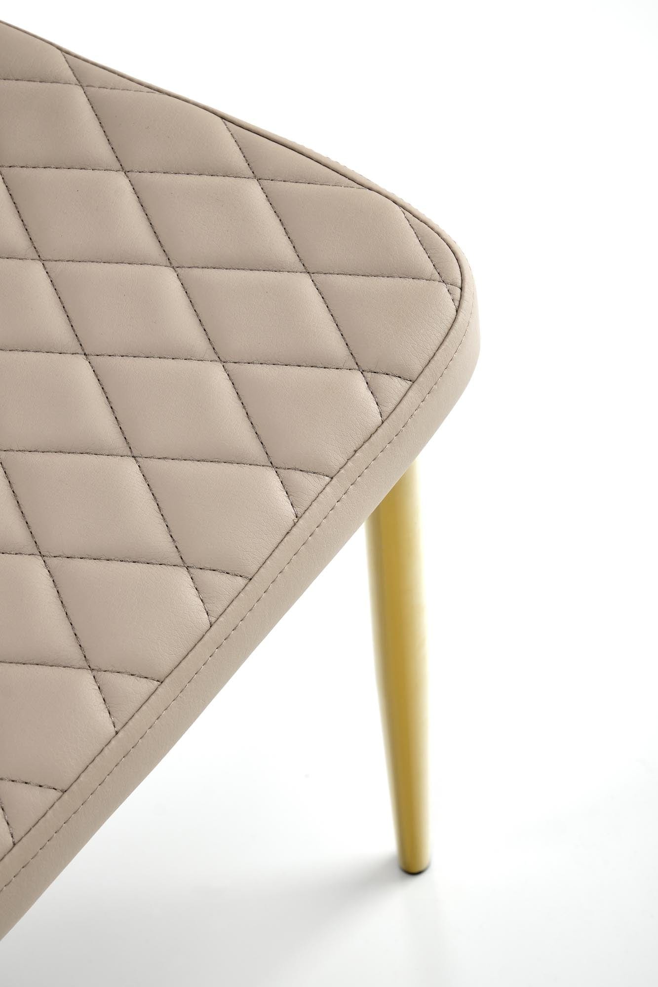 Sedia da pranzo in ecopelle K501 Cappuccino (5)