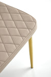 Sedia da pranzo in ecopelle K501 Cappuccino (5)