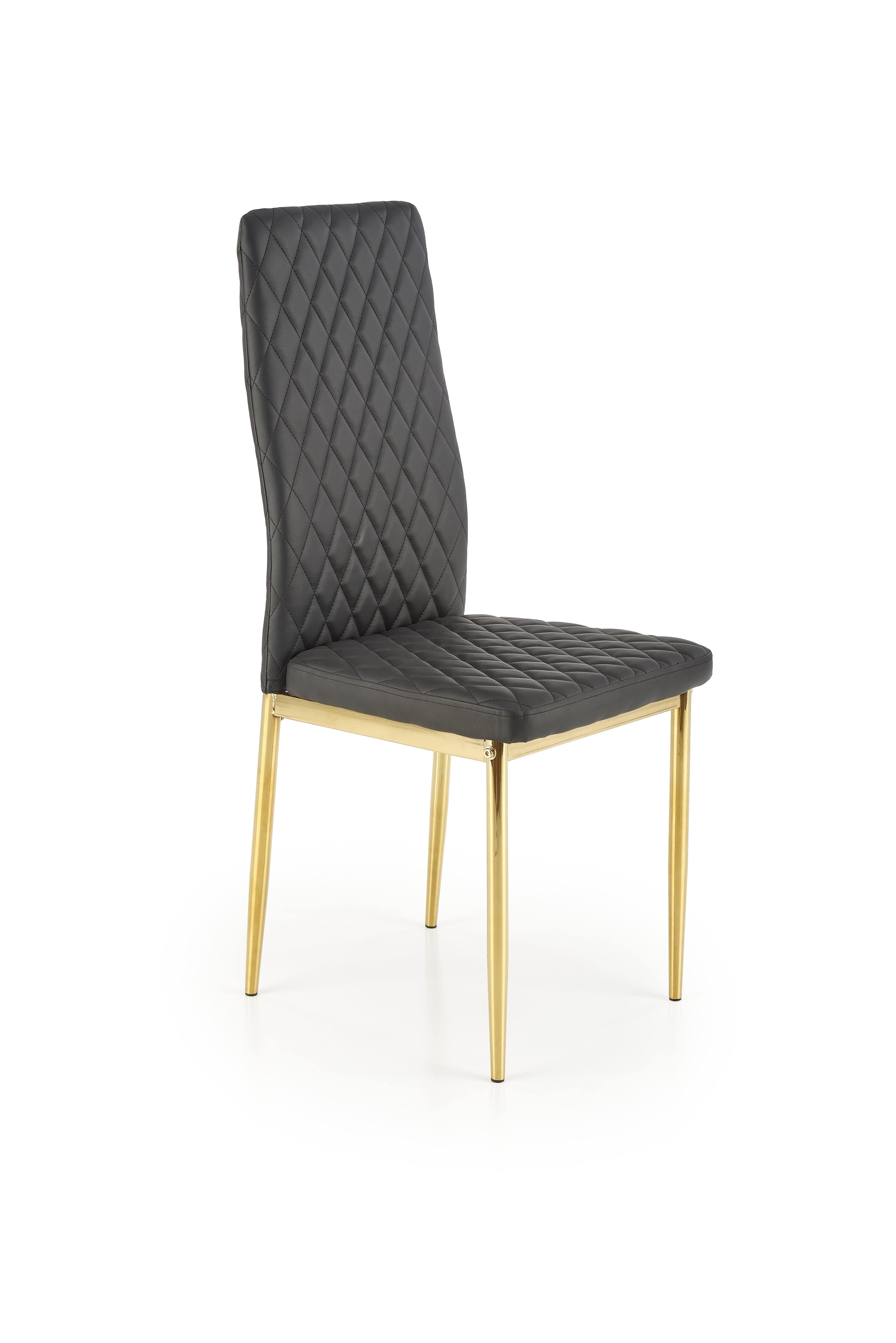 Sedia da pranzo in ecopelle K501 Nero