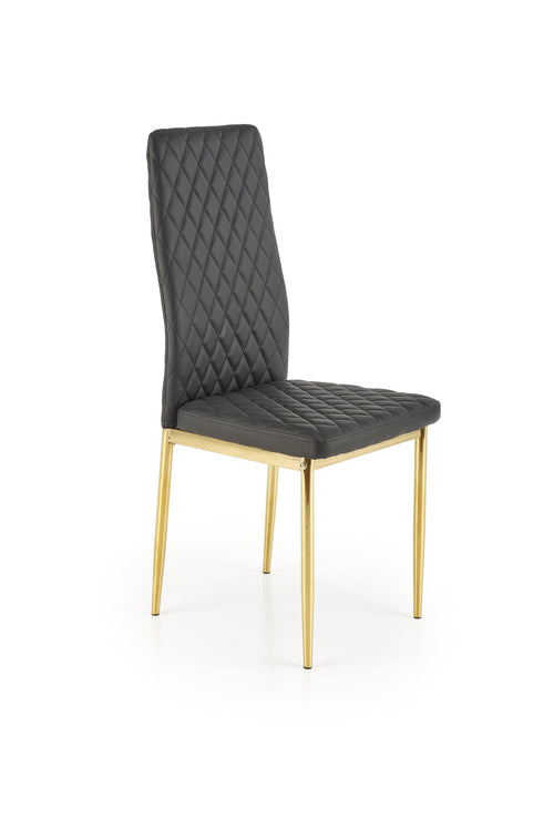 Sedia da pranzo in ecopelle K501 Nero