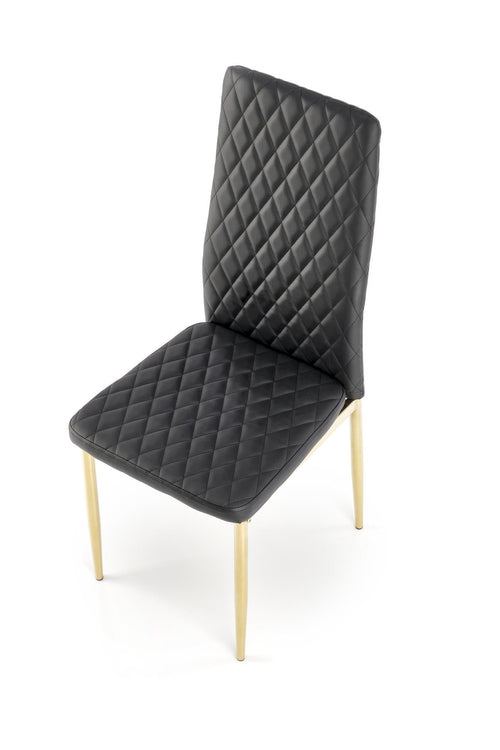 Sedia da pranzo in ecopelle K501 Nero (1)