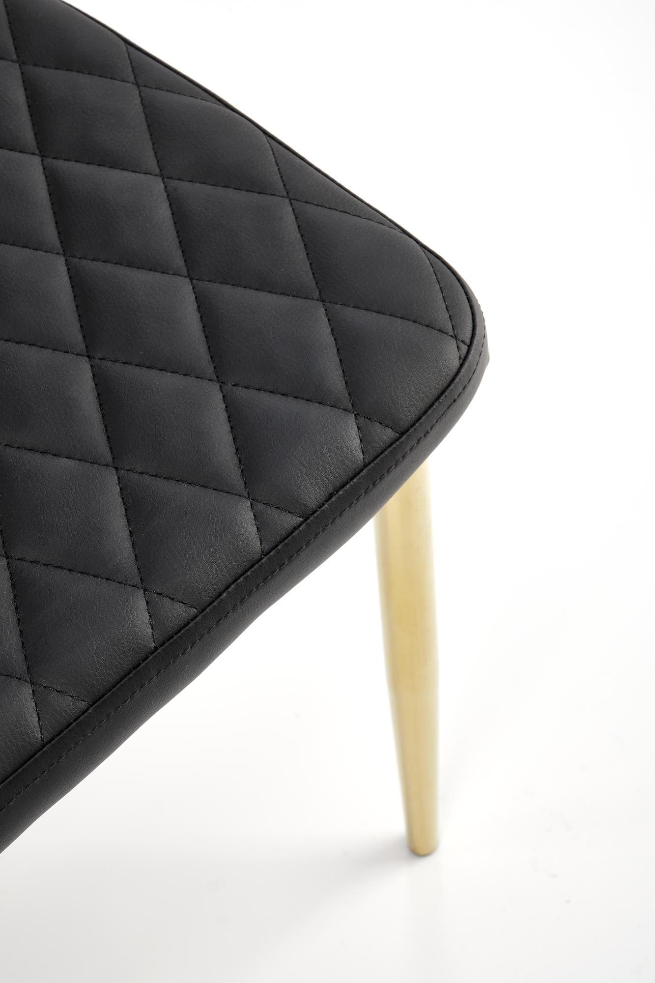 Sedia da pranzo in ecopelle K501 Nero (5)