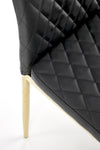 Sedia da pranzo in ecopelle K501 Nero (6)