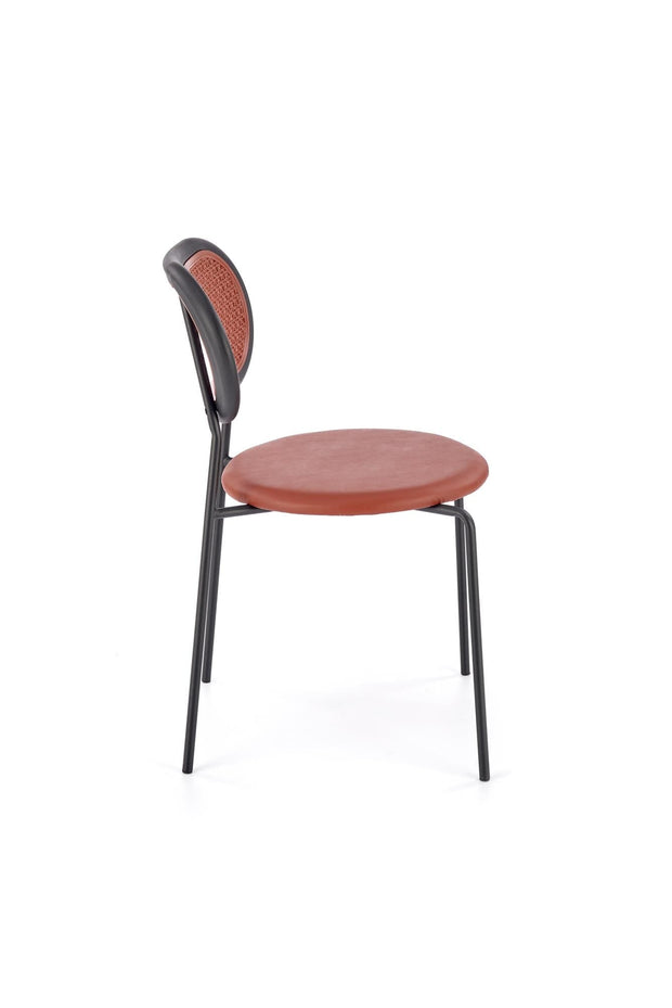 Sedia da pranzo in ecopelle K524 Bordeaux (3)
