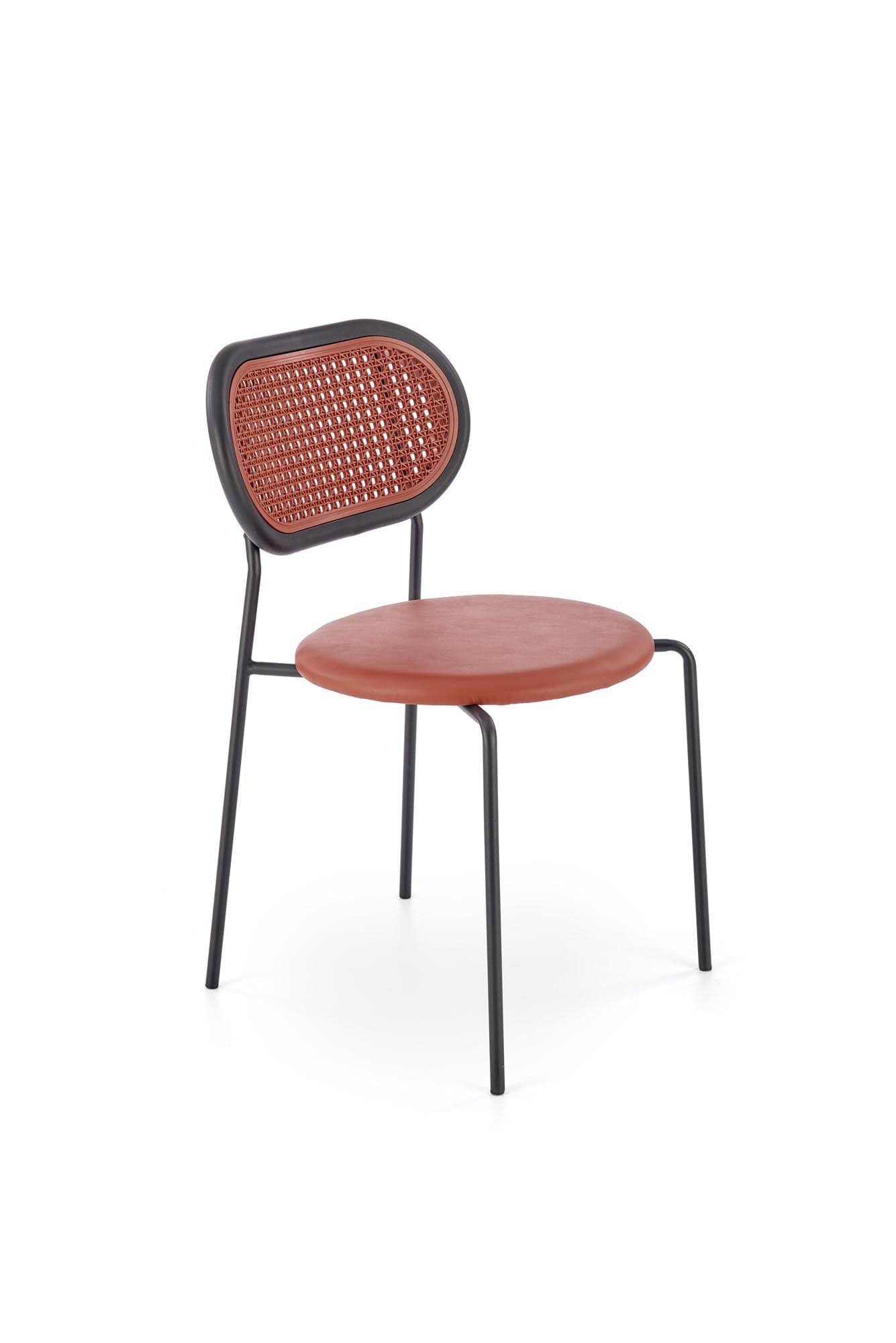 Sedia da pranzo in ecopelle K524 Bordeaux (4)