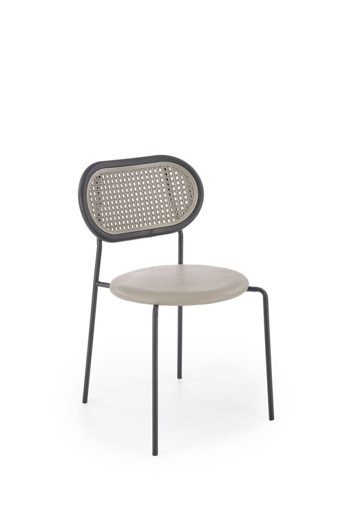 Sedia da pranzo in ecopelle K524 Grigio