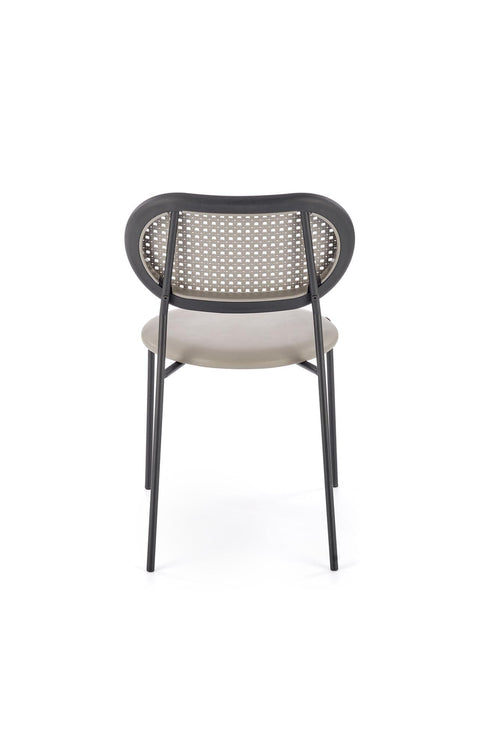 Sedia da pranzo in ecopelle K524 Grigio (1)