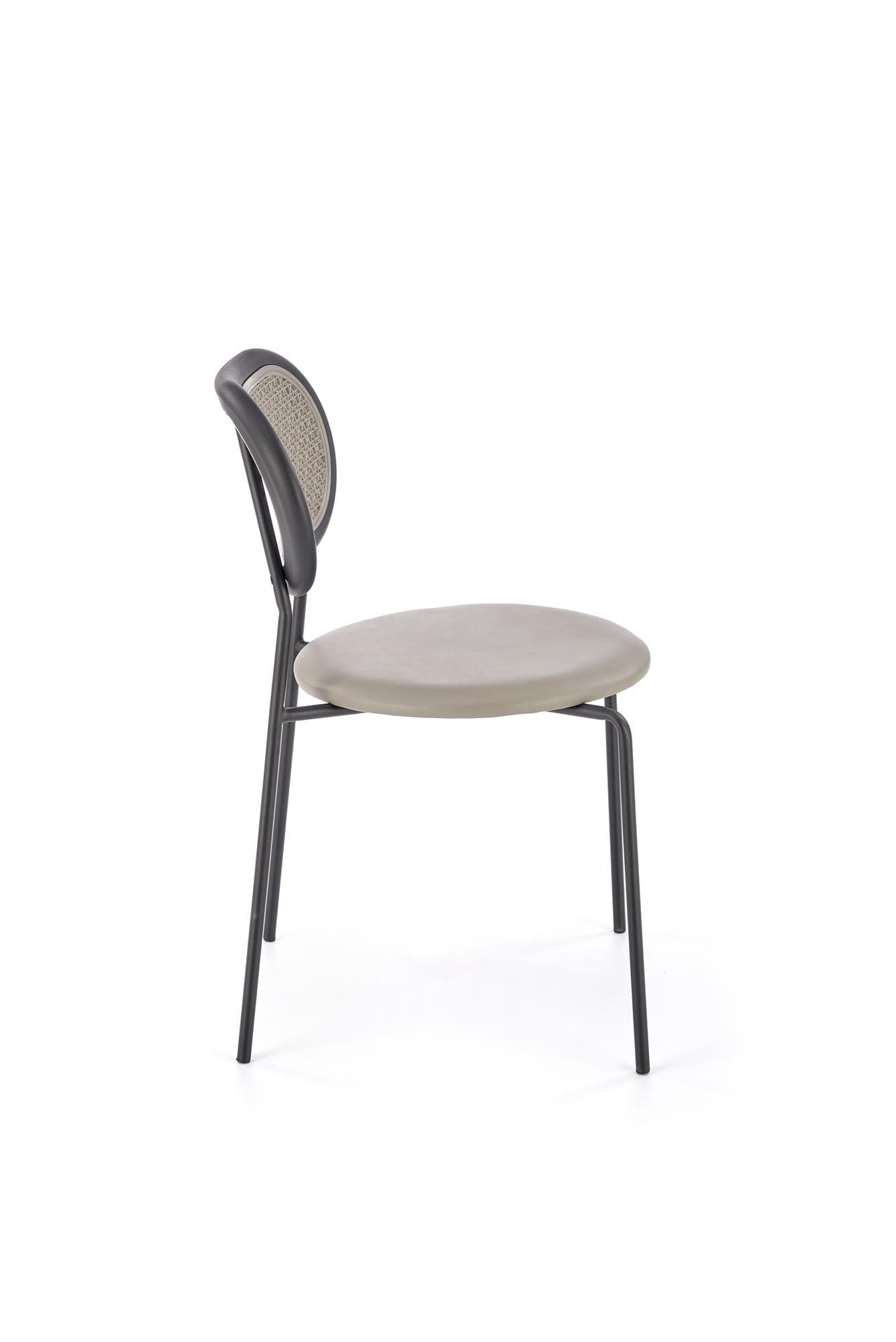 Sedia da pranzo in ecopelle K524 Grigio (3)