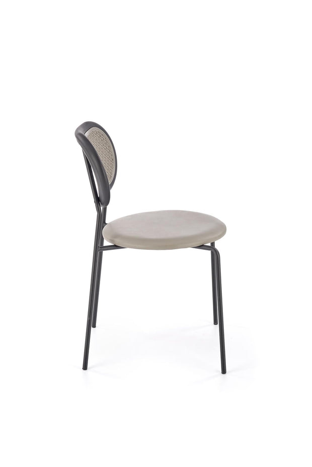 Sedia da pranzo in ecopelle K524 Grigio (3)
