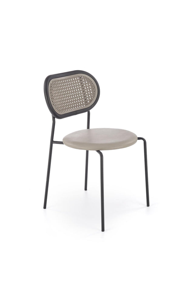 Sedia da pranzo in ecopelle K524 Grigio (4)