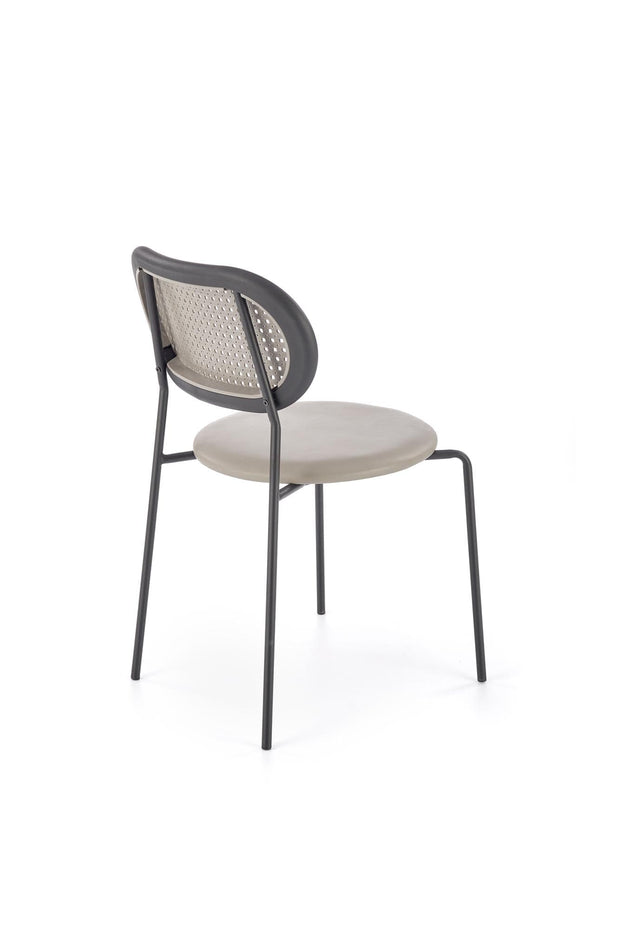 Sedia da pranzo in ecopelle K524 Grigio (5)