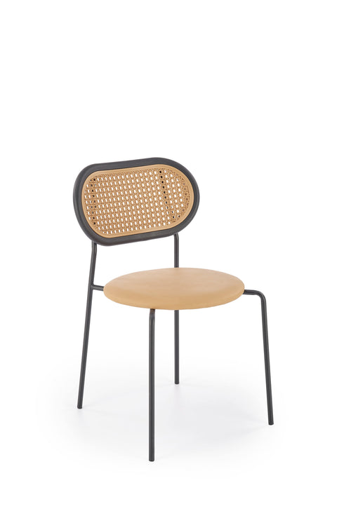 Sedia da pranzo in ecopelle K524 Marrone