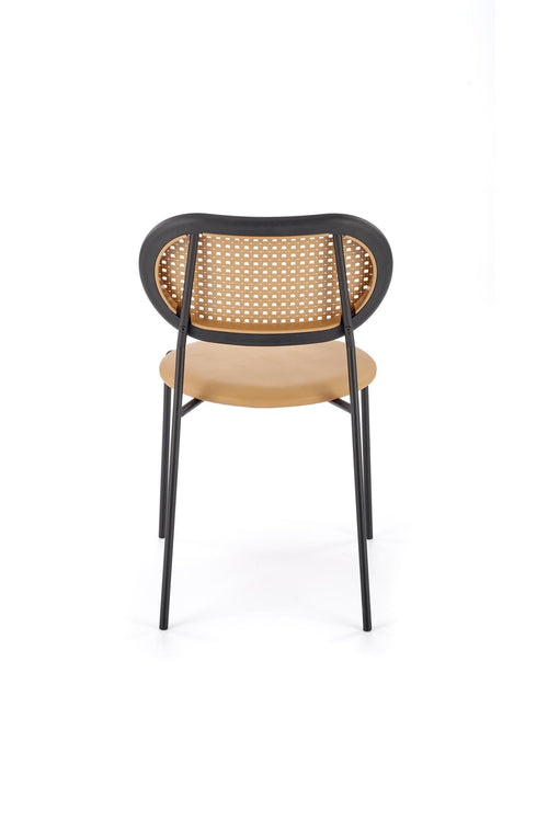 Sedia da pranzo in ecopelle K524 Marrone (1)