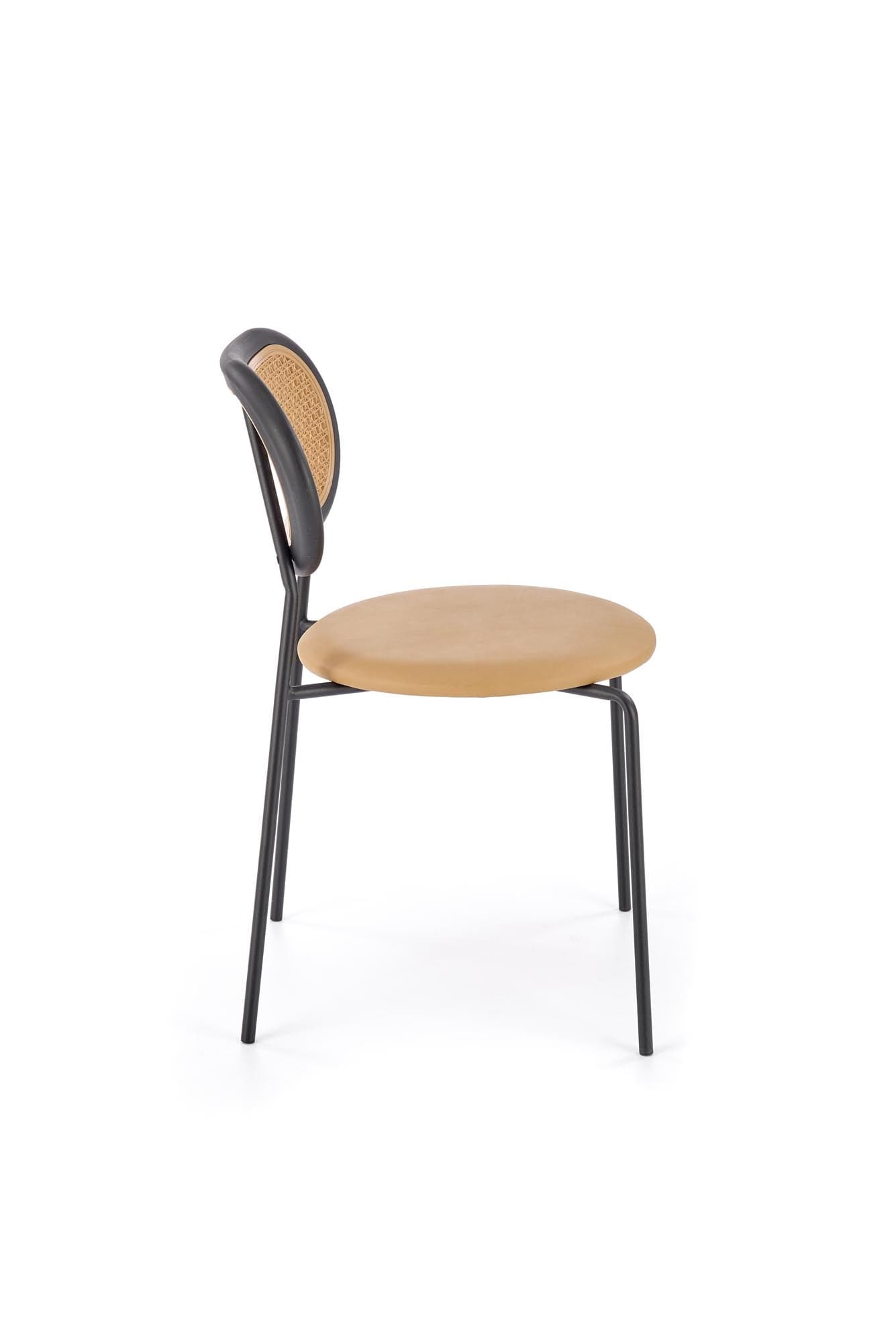 Sedia da pranzo in ecopelle K524 Marrone (3)