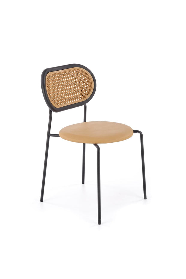 Sedia da pranzo in ecopelle K524 Marrone (4)