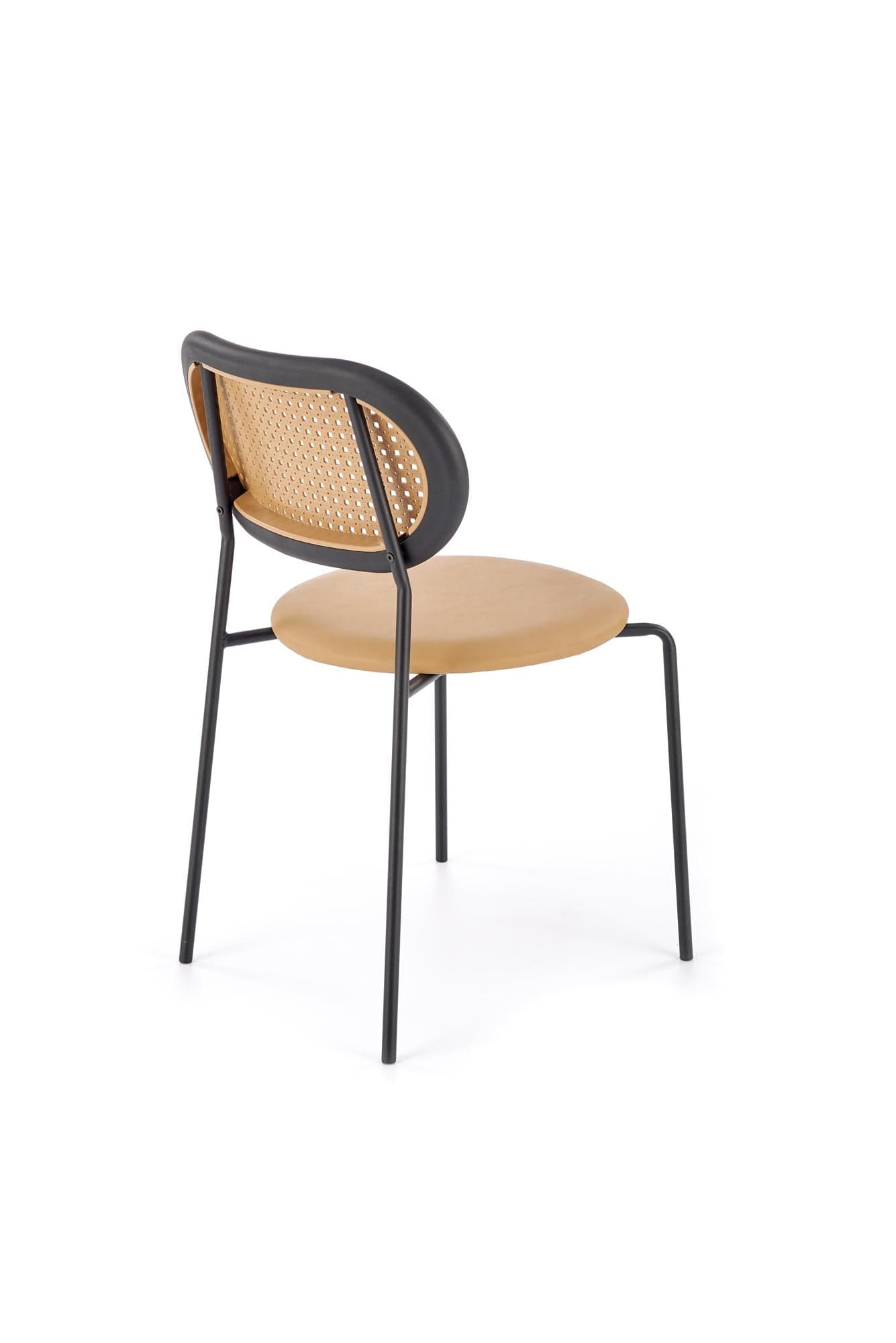 Sedia da pranzo in ecopelle K524 Marrone (5)