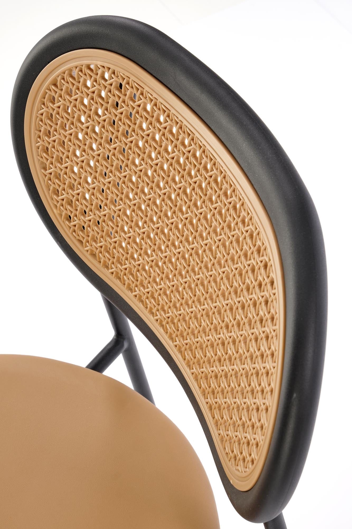 Sedia da pranzo in ecopelle K524 Marrone (6)