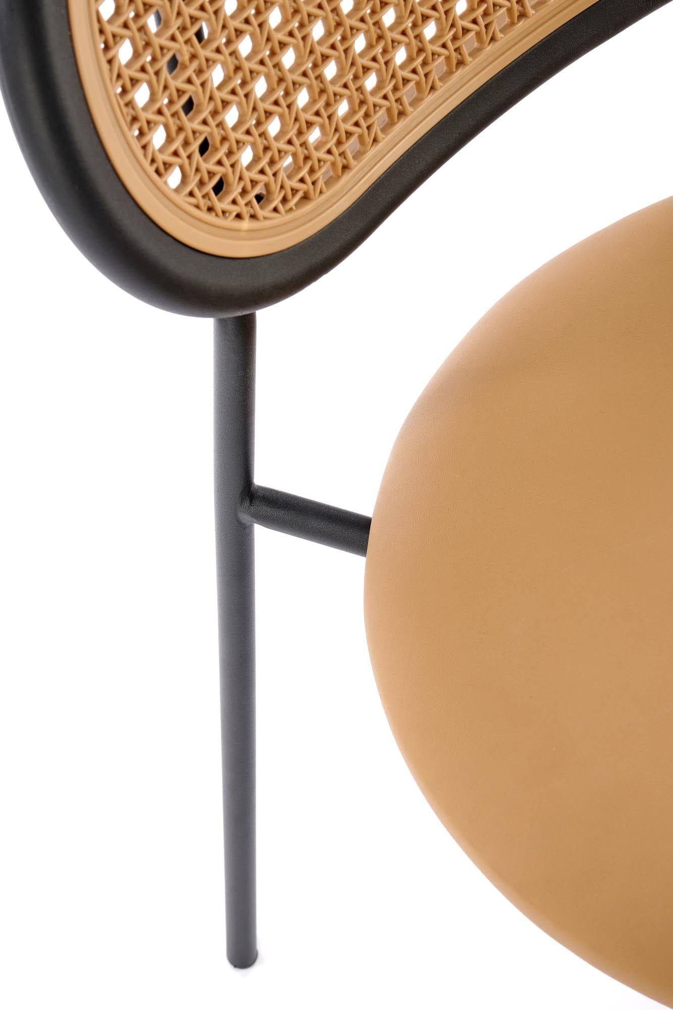 Sedia da pranzo in ecopelle K524 Marrone (7)