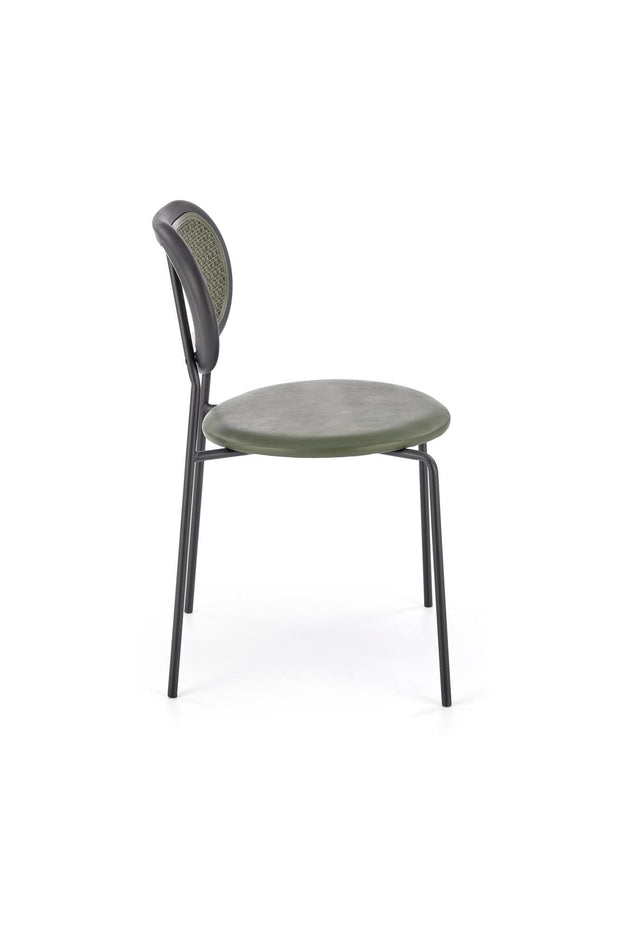 Sedia da pranzo in ecopelle K524 Verde (3)