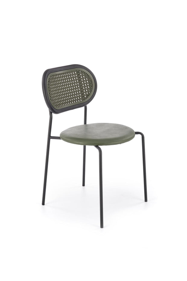 Sedia da pranzo in ecopelle K524 Verde (4)