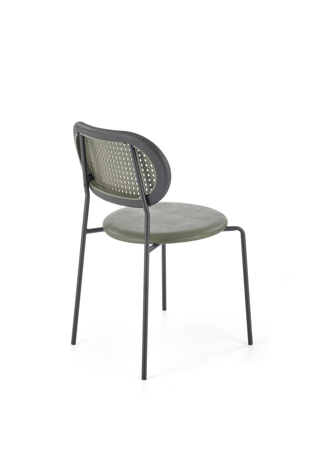 Sedia da pranzo in ecopelle K524 Verde (5)