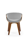 Sedia da pranzo in ecopelle K544 Grigio (1)