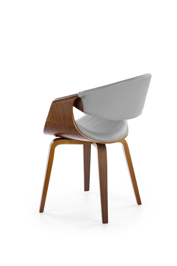 Sedia da pranzo in ecopelle K544 Grigio (4)