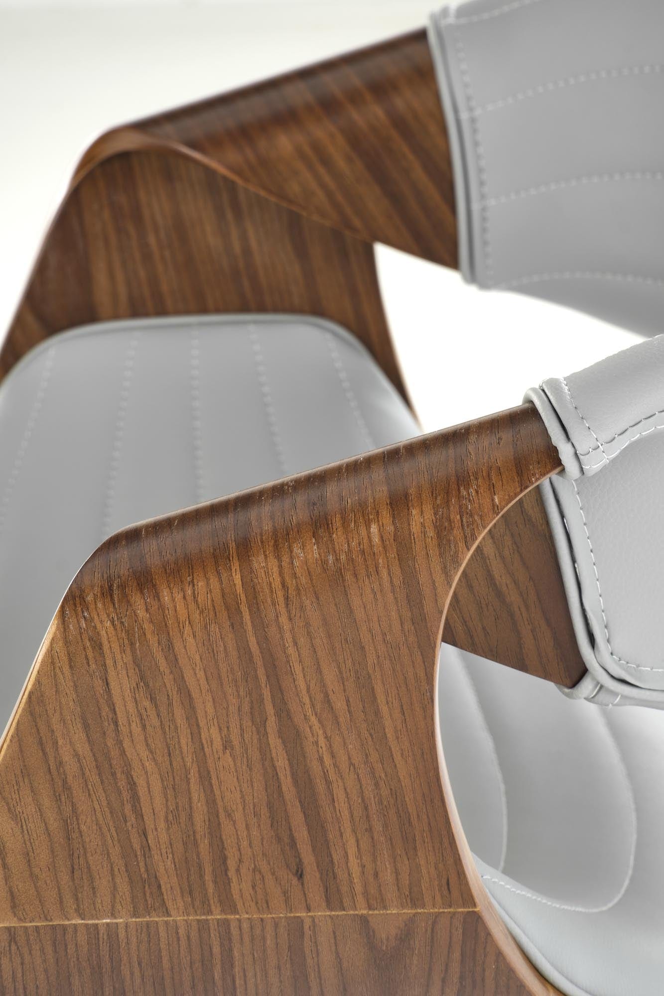 Sedia da pranzo in ecopelle K544 Grigio (5)