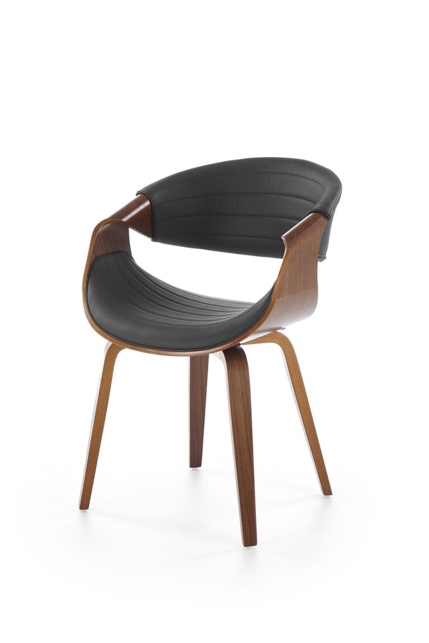 Sedia da pranzo in ecopelle K544 Nero