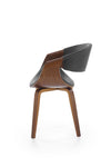 Sedia da pranzo in ecopelle K544 Nero (2)