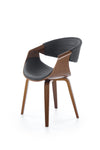 Sedia da pranzo in ecopelle K544 Nero (3)