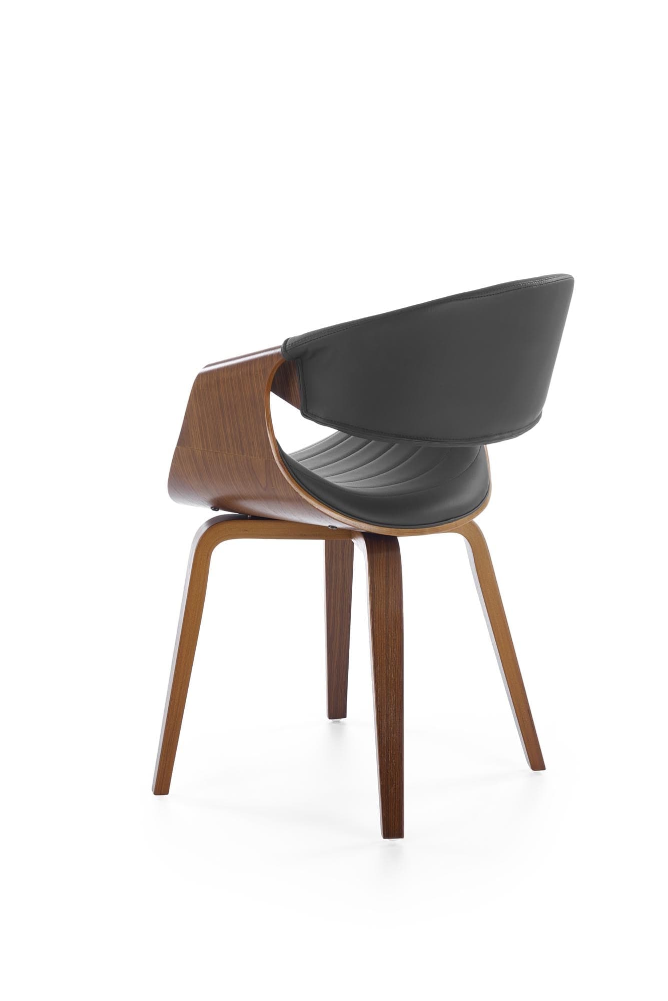 Sedia da pranzo in ecopelle K544 Nero (4)