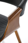 Sedia da pranzo in ecopelle K544 Nero (5)
